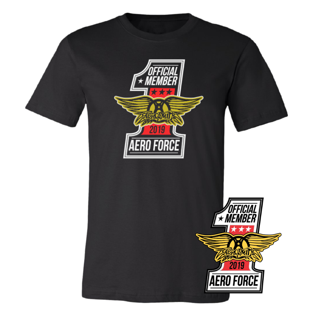 T-shirt Aerosmith Aero Force - Logo Groupe Officiel - Couleur Noir - Coupe Unisexe - Coton Doux